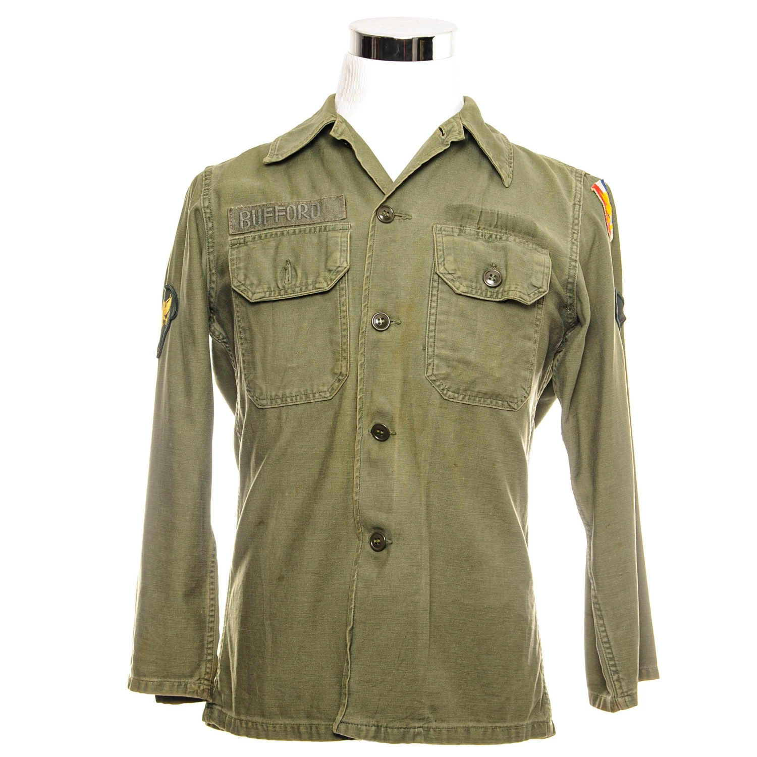 VINTAGE US ARMY UTILITY SHIRT P58 1960's SETAF SPECIALIST E4 PATCHED(Us Army 1960s 1970s Vietnam Shirt Utility Specialist Patched) 1 VINTAGE US ARMY UTILITY SHIRT P58 1960's SETAF SPECIALIST E4 PATCHED(Us Army 1960s 1970s Vietnam Shirt Utility Specialist Patched)