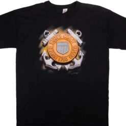 VINTAGE MILITARY ARMY UNITED STATES COAST GUARDS TEE SHIRT 1991 LARGE MADE USA(Vintage Military Army United States Coast Guards Tee Shirt 1991 Size Large Made In Usa)