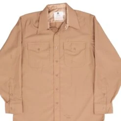 VINTAGE USMC MARINE KHAKI DRESS SHIRT SIZE 17-35(Vintage Usmc Marine Khaki Dress Shirt Size 17 35)