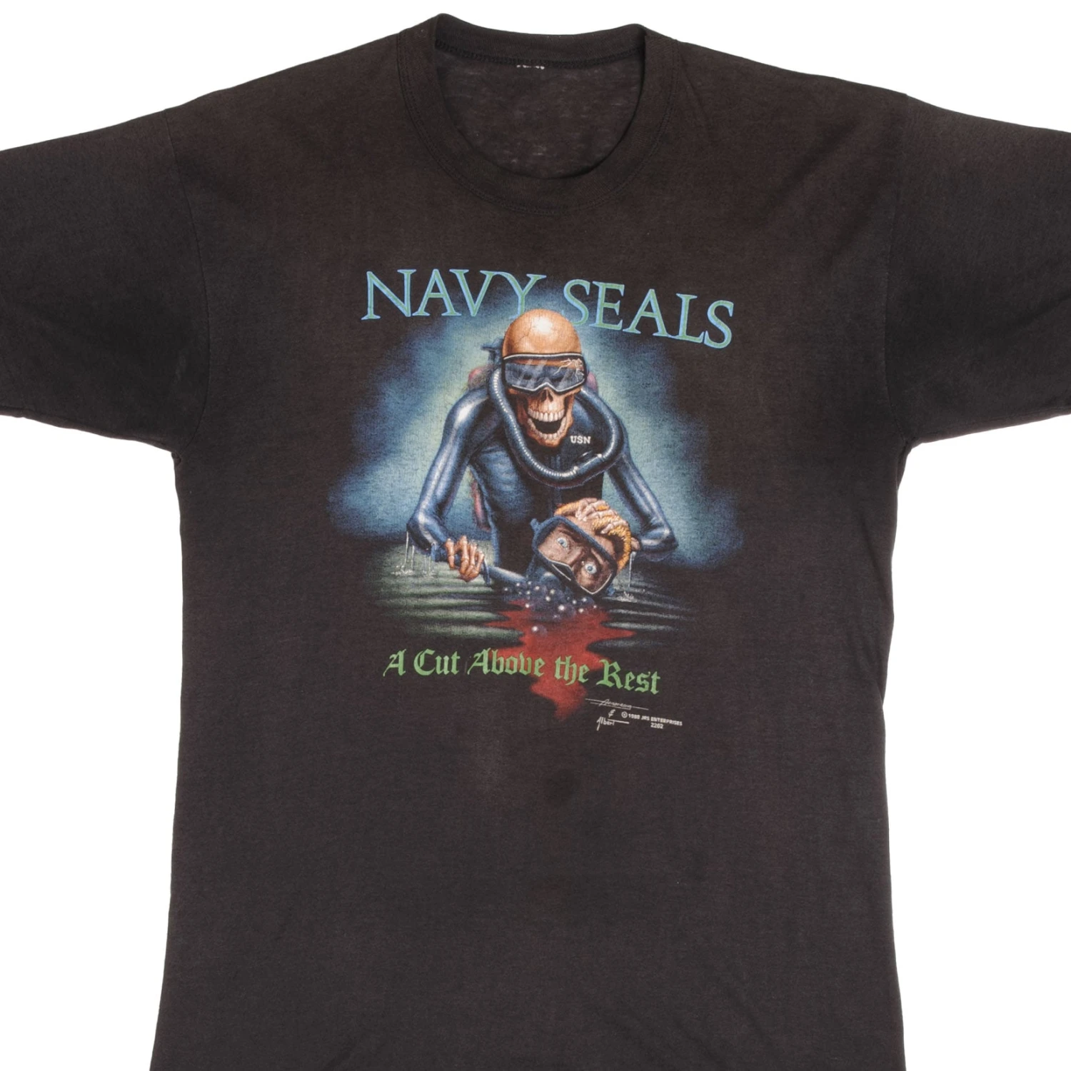 VINTAGE USN US NAVY SEALS A CUT ABOVE THE REST TEE SHIRT 1988 SIZE MEDIUM(Copy Of Vintage Usn Tee Shirt 1991 Size Xl Made In Usa) 1 VINTAGE USN US NAVY SEALS A CUT ABOVE THE REST TEE SHIRT 1988 SIZE MEDIUM(Copy Of Vintage Usn Tee Shirt 1991 Size Xl Made In Usa)