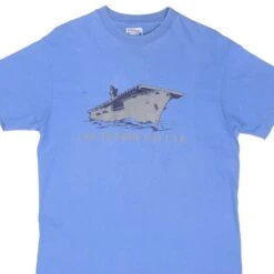 VINTAGE USN NAVY USS PRETROF BAY CVE TEE SHIRT SIZE MEDIUM MADE IN USA 1980s(Vintage Usn Navy Uss Pretrof Bay Cve Tee Shirt Size Medium Made In Usa)