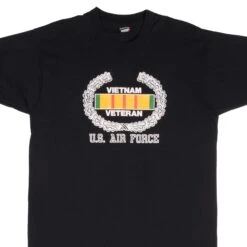 VINTAGE VIETNAM VETERAN USAF AIR FORCE TEE SHIRT 1990S LARGE MADE IN USA(Vintage Vietnam Veteran Usaf Air Force Tee Shirt 1990s Large Made In Usa)