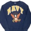 VINTAGE USN US NAVY BLUE SWEATSHIRT 1990S LARGE MADE IN USA(Vintage Usn Us Navy Blue Sweatshirt 1990s Large Made In Usa)