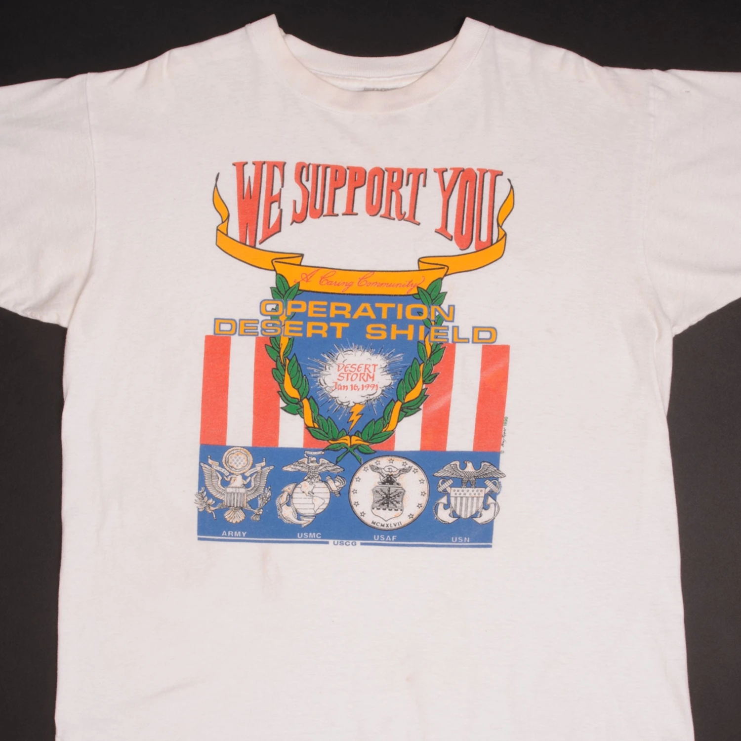 VINTAGE OPERATION DESERT STORM TEE SHIRT 1991 SIZE XL MADE IN USA(Vintage Operation Desert Storm Tee Shirt 1991 Size Xl Made In Usa) 1 VINTAGE OPERATION DESERT STORM TEE SHIRT 1991 SIZE XL MADE IN USA(Vintage Operation Desert Storm Tee Shirt 1991 Size Xl Made In Usa)