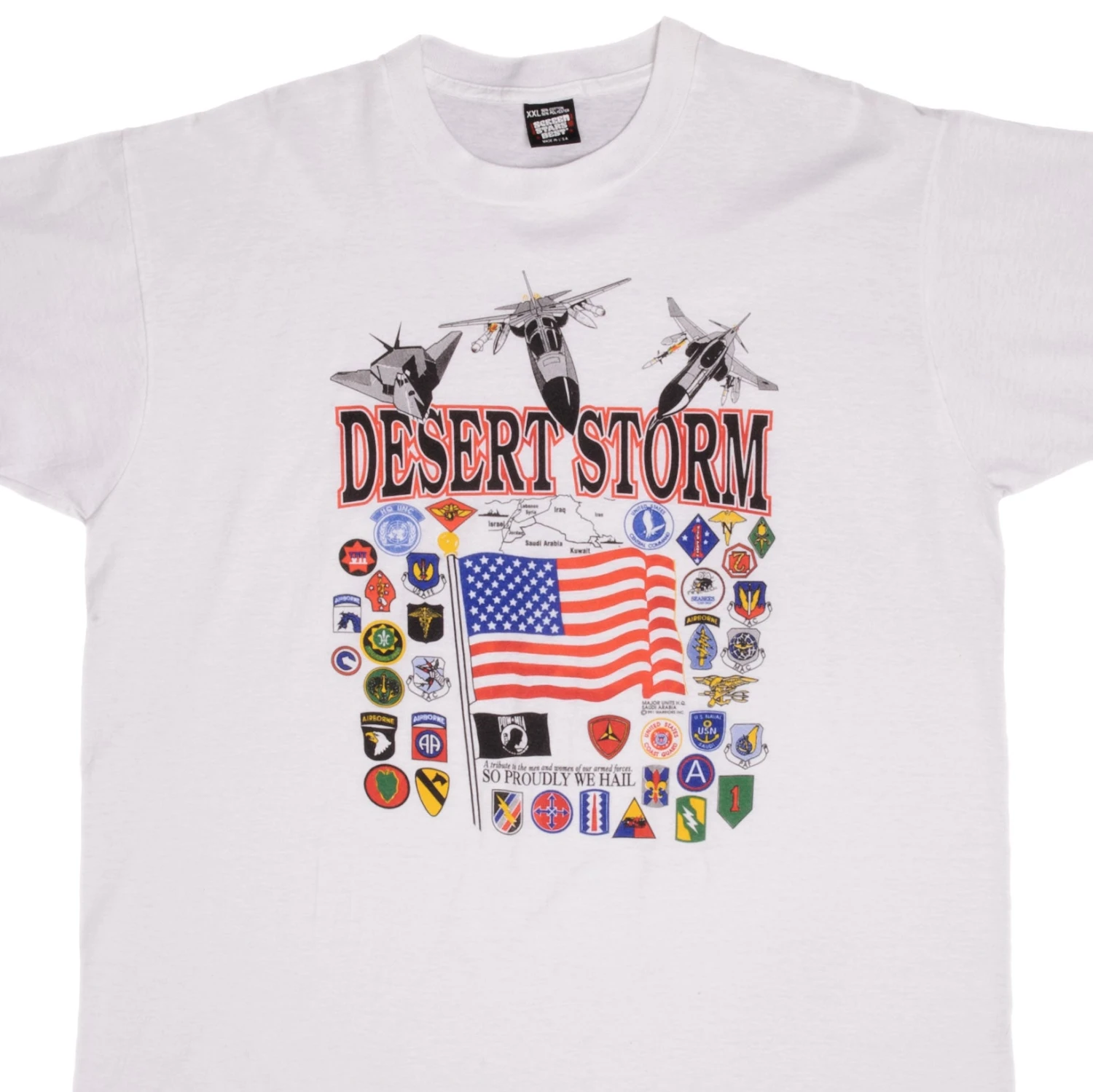 VINTAGE OPERATION DESERT STORM TEE SHIRT 1991 SIZE XL MADE IN USA(Vintage Operation Desert Storm Tee Shirt 1991 Size Xl Made In Usa 1) 1 VINTAGE OPERATION DESERT STORM TEE SHIRT 1991 SIZE XL MADE IN USA(Vintage Operation Desert Storm Tee Shirt 1991 Size Xl Made In Usa 1)