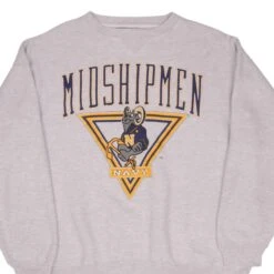 VINTAGE USN US NAVY MIDSHIPMEN HEAVYWEIGHT SWEATSHIRT 1990S SIZE XL(Vintage Usn Us Navy Midshipmen Heavyweight Sweatshirt Size Xl Made In Usa)