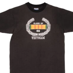 VINTAGE VIETNAM VETERAN CLASS OF 1969 TEE SHIRT 1980S LARGE MADE IN USA(Vintage Vietnam Veteran Class Of 1969 Tee Shirt 1990s Large Made In Usa)