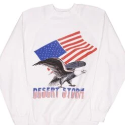 VINTAGE US ARMY DESERT STORM OPERATION SWEATSHIRT 1990S SIZE LARGE MADE IN USA(Vintage Us Army Desert Storm Operation Sweatshirt 1990 Size Large Made In Usa 1)