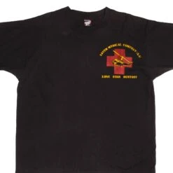 VINTAGE 507TH MEDICAL COMPANY LONE STAR DUSTOFF TEE SHIRT 1990S LARGE MADE USA(Vintage 507th Medical Company Lone Star Dostoff Tee Shirt 1990s Large Made Usa)