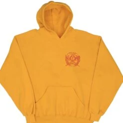 VINTAGE USMC 2ND BN PARRIS ISLAND YELLOW SWEATSHIRT HOODIE 1990S SIZE LARGE(Vintage Usmc 2nd Bn Parris Island Yellow Sweatshirt Hoodie 1990s Size Large)