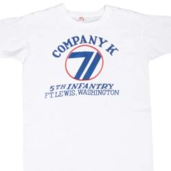 VINTAGE COMPANY K 5TH INFANTRY 1950s RUSSELL SOUTHERN TEE SHIRT MEDIUM(Vintage Company K 5th Infantry Ft Lewis Washington 1950s Russell Southern Tee Shirt Medium)