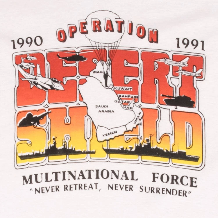 VINTAGE OPERATION DESERT SHIELD TEE SHIRT 1991 SIZE SMALL MADE IN USA(Vintage Operation Desert Shield Tee Shirt 1991 Size Small Made In Usa) 5 VINTAGE OPERATION DESERT SHIELD TEE SHIRT 1991 SIZE SMALL MADE IN USA(Vintage Operation Desert Shield Tee Shirt 1991 Size Small Made In Usa) - Image 5