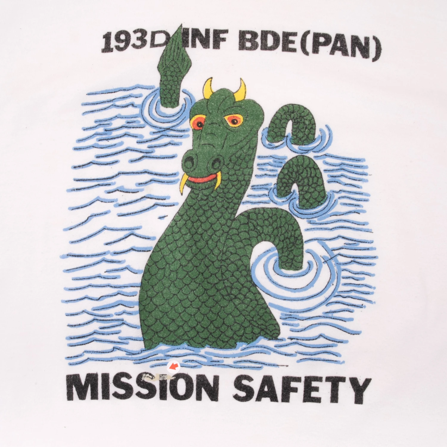 VINTAGE 193 INF BDE MISSION SAFETY DRAGON TEE SHIRT 1960S SIZE SMALL(Vintage 193 Inf Bde Mission Safety Dragon Tee Shirt 1980s Size Small) 7 VINTAGE 193 INF BDE MISSION SAFETY DRAGON TEE SHIRT 1960S SIZE SMALL(Vintage 193 Inf Bde Mission Safety Dragon Tee Shirt 1980s Size Small) - Image 7
