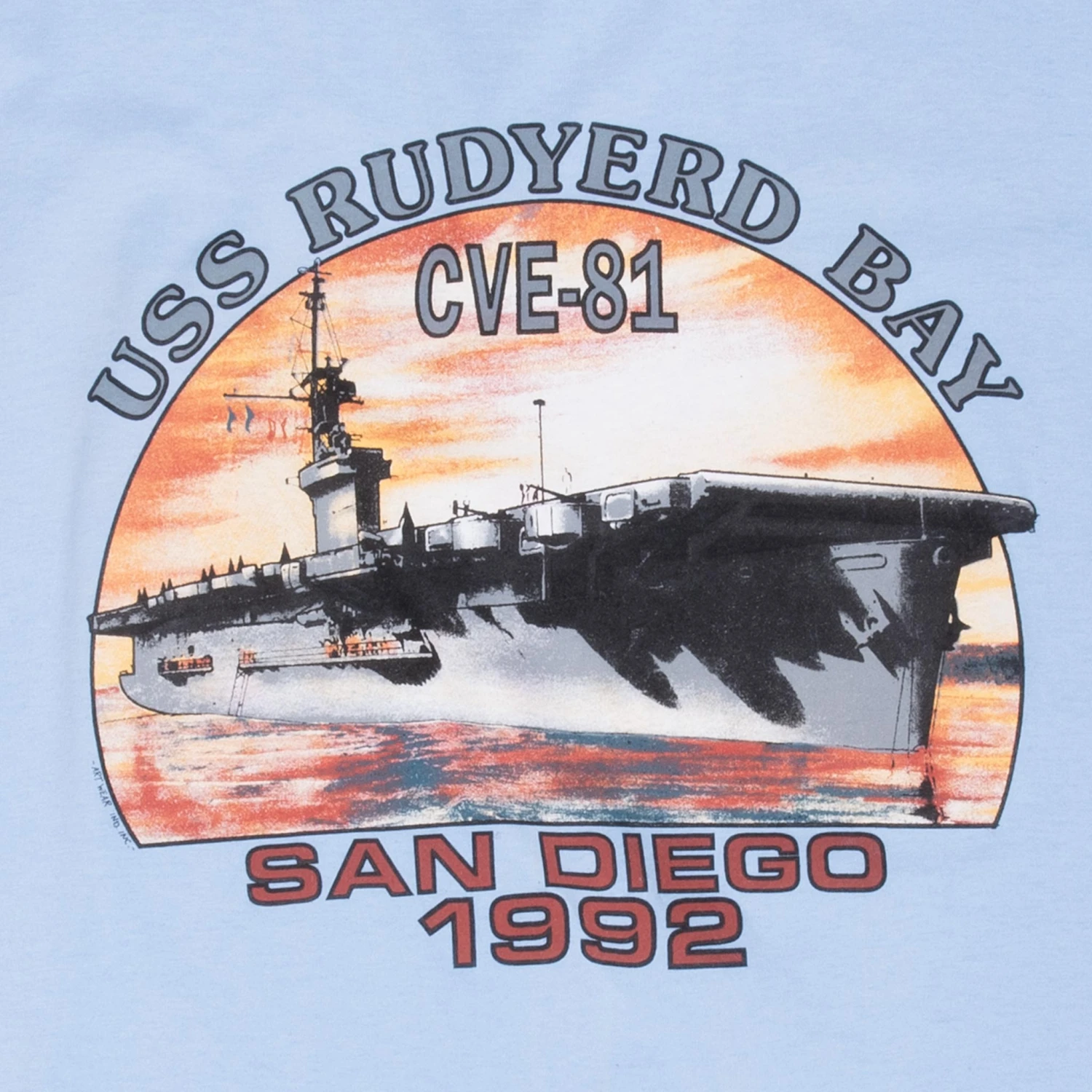 VINTAGE USN USS RUDYERD BAY CVE-81 SAN DIEGO 1992 TEE SHIRT LARGE MADE USA(Vintage Usn Us Navy Uss Rudyerd Bay Cve 81 San Diego 1992 Tee Shirt Large Made Usa) 5 VINTAGE USN USS RUDYERD BAY CVE-81 SAN DIEGO 1992 TEE SHIRT LARGE MADE USA(Vintage Usn Us Navy Uss Rudyerd Bay Cve 81 San Diego 1992 Tee Shirt Large Made Usa) - Image 5