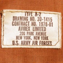 VINTAGE AVIREX USAF LEATHER JACKET A-2 A2 1978 SIZE 36(Usaaf Leather Jacket A 2 A2 40s Size 36) -Rare Gear USA Shop ARMYS0023TAG01