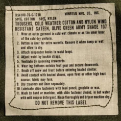 US ARMY FIELD TROUSERS PANTS M-1965 M65 1976 SIZE W39 L30 LARGE REGULAR(Us Army Vietnam Field Pants Trousers Rip Stop Poplin Cold Weather 1976 W40 L30 Large Regular) -Rare Gear USA Shop ARMYS0059TAG01