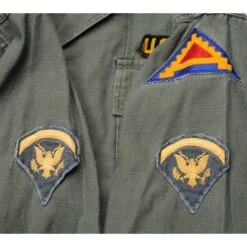 US ARMY UTILITY SHIRT P-58 P58 1960'S 7TH ARMY SPECIALIST E5 PATCH SIZE SMALL(Us Army 1960s Vietnam Shirt Utility Sateen 7th Army Specialist) -Rare Gear USA Shop ARMYS0097PATCHS