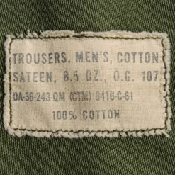 US ARMY UTILITY OG-107 SATEEN TROUSERS PANTS 1961 VIETNAM WAR SIZE W28 L33 SMALL(Us Army Vietnam Field Pants Trousers Type 1 1961 W28 L33 Small) -Rare Gear USA Shop ARMYS0104TAG01