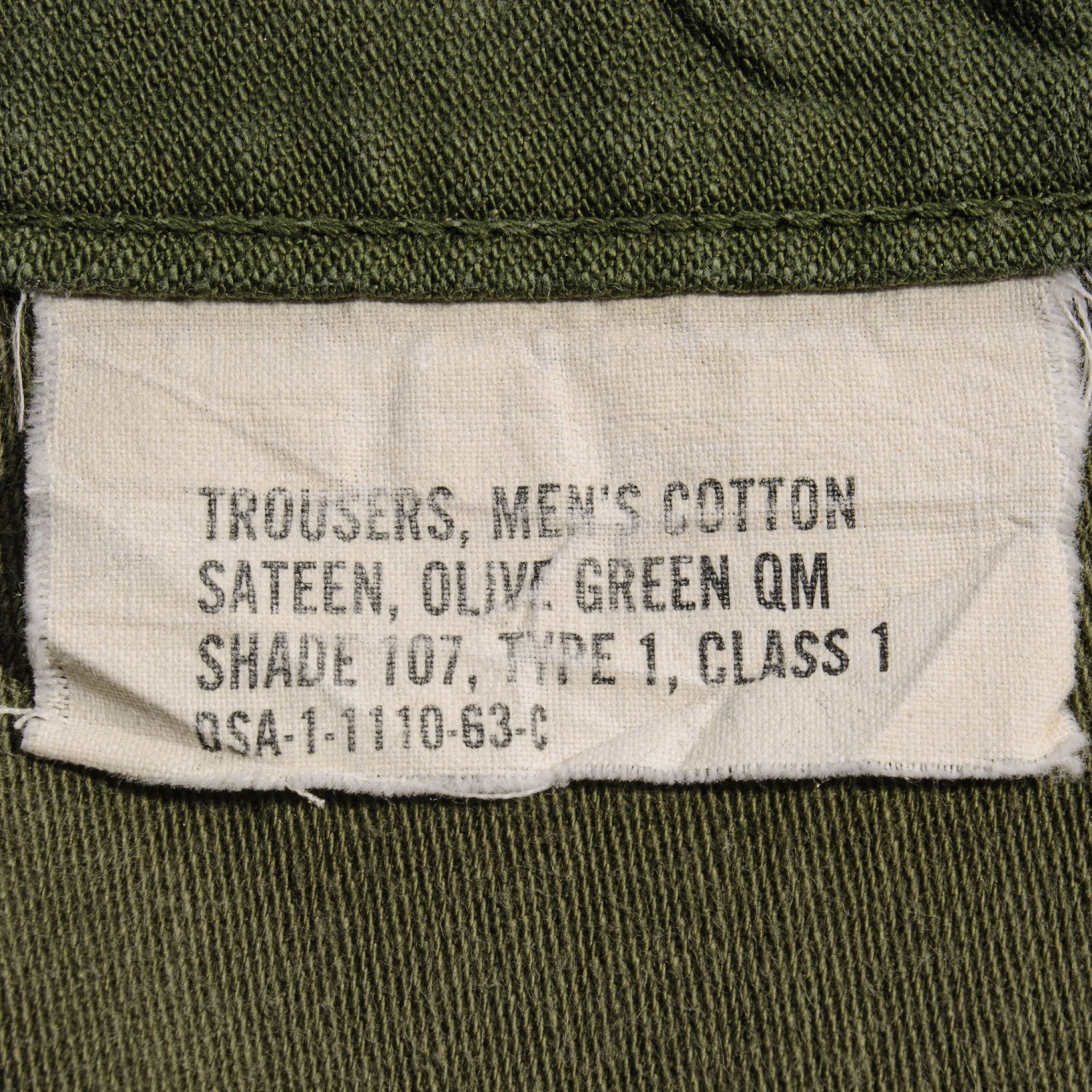 US ARMY UTILITY OG-107 SATEEN TROUSERS PANTS 1963 VIETNAM WAR SIZE W36 L25 LARGE(Us Army Vietnam Field Pants Trousers Type 1 Class 1 1963 W36 L25 Large) 3 US ARMY UTILITY OG-107 SATEEN TROUSERS PANTS 1963 VIETNAM WAR SIZE W36 L25 LARGE(Us Army Vietnam Field Pants Trousers Type 1 Class 1 1963 W36 L25 Large) - Image 3
