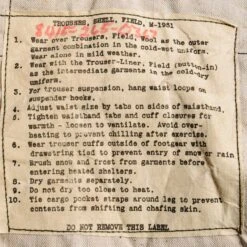 US ARMY FIELD TROUSERS PANTS M-1951 M51 1950'S KOREAN WAR SIZE 38X33 LARGE LONG(Korean War Field Trousers Pants Long Large M 51 1950s 38x33) 12 US ARMY FIELD TROUSERS PANTS M-1951 M51 1950'S KOREAN WAR SIZE 38X33 LARGE LONG(Korean War Field Trousers Pants Long Large M 51 1950s 38x33) -Rare Gear USA Shop ARMYS0107TAG02