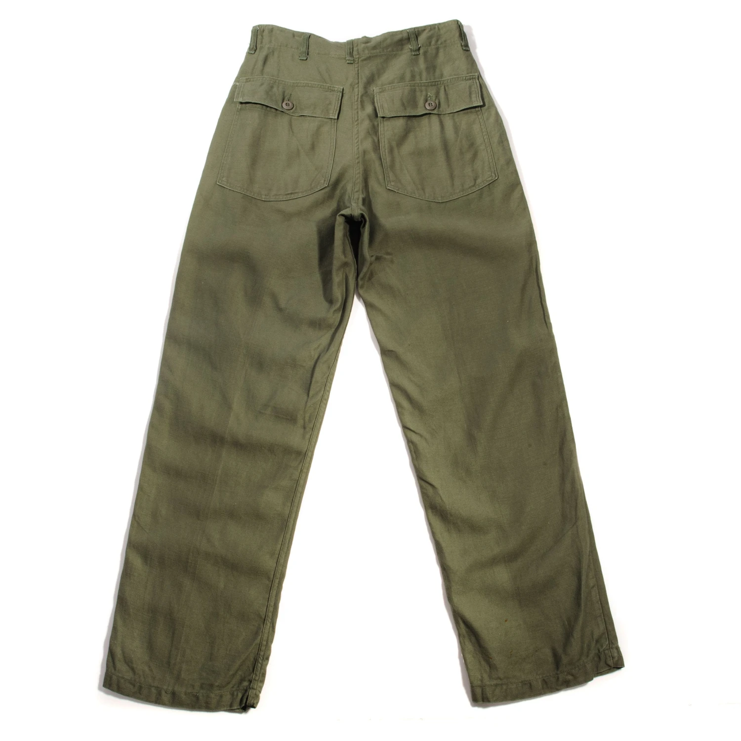 VINTAGE US ARMY UTILITY OG-107 SATEEN TROUSERS PANTS 1970'S SIZE 30X30(Us Army Utility Trousers Pants 1970s Size 30x30) 2 VINTAGE US ARMY UTILITY OG-107 SATEEN TROUSERS PANTS 1970'S SIZE 30X30(Us Army Utility Trousers Pants 1970s Size 30x30) - Image 2