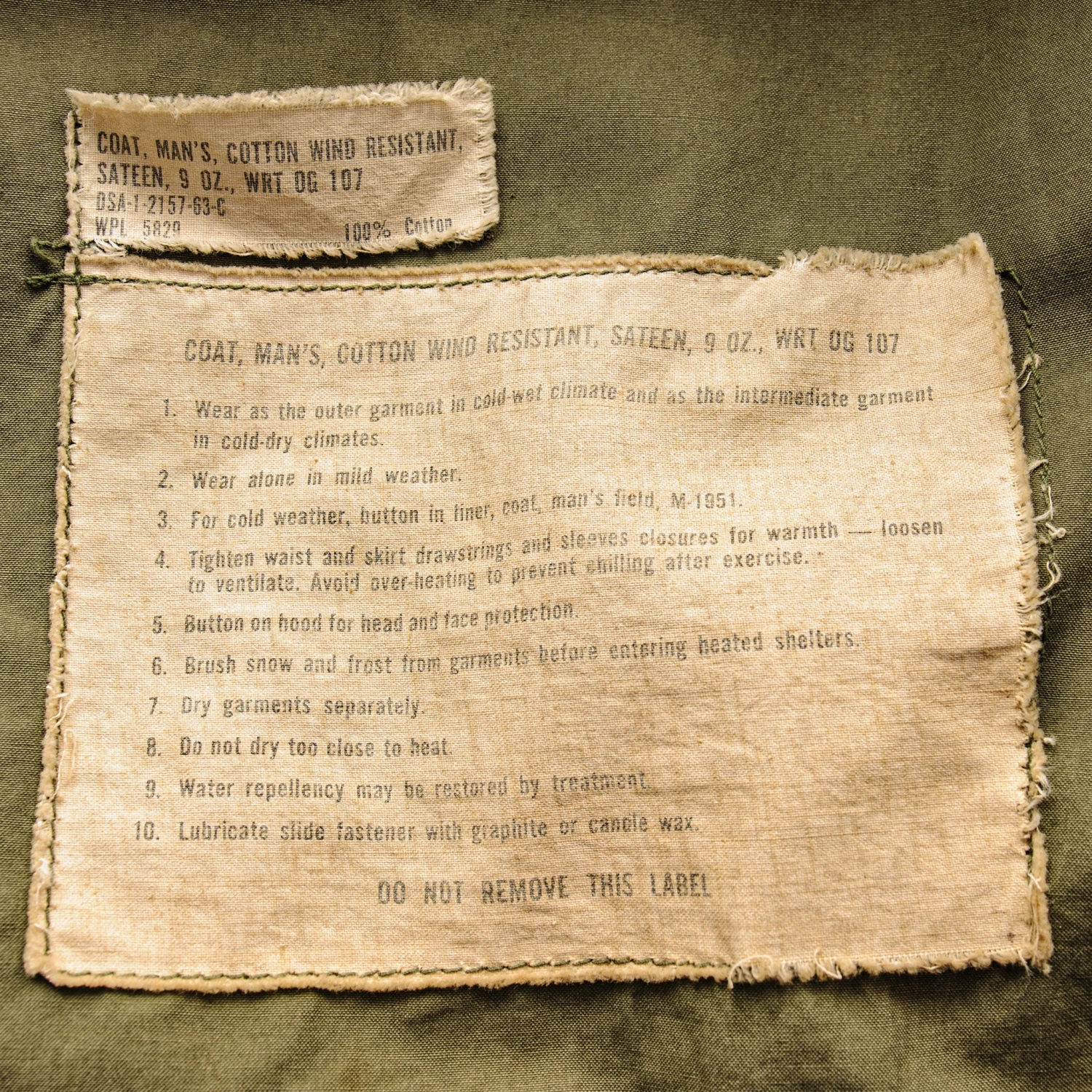 VINTAGE US ARMY M-1951 M51 FIELD JACKET 1963 VIETNAM WAR SIZE MEDIUM REGULAR(Us Army M 1951 M51 1963 Field Jacket Vietnam Regular Medium) 5 VINTAGE US ARMY M-1951 M51 FIELD JACKET 1963 VIETNAM WAR SIZE MEDIUM REGULAR(Us Army M 1951 M51 1963 Field Jacket Vietnam Regular Medium) - Image 5