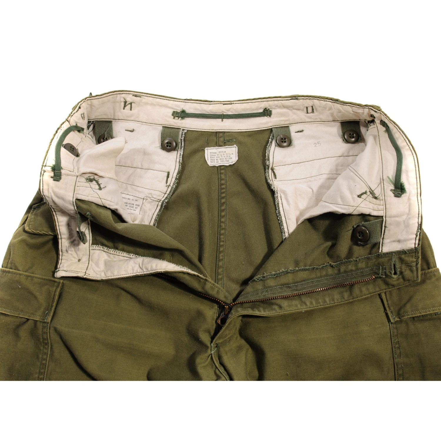 US ARMY FIELD TROUSERS PANTS M-1965 M65 1972 VIETNAM WAR SIZE 34X28(Vietnam War 1972 Field Trousers 1970s Cotton 34x28) 8 US ARMY FIELD TROUSERS PANTS M-1965 M65 1972 VIETNAM WAR SIZE 34X28(Vietnam War 1972 Field Trousers 1970s Cotton 34x28) - Image 8