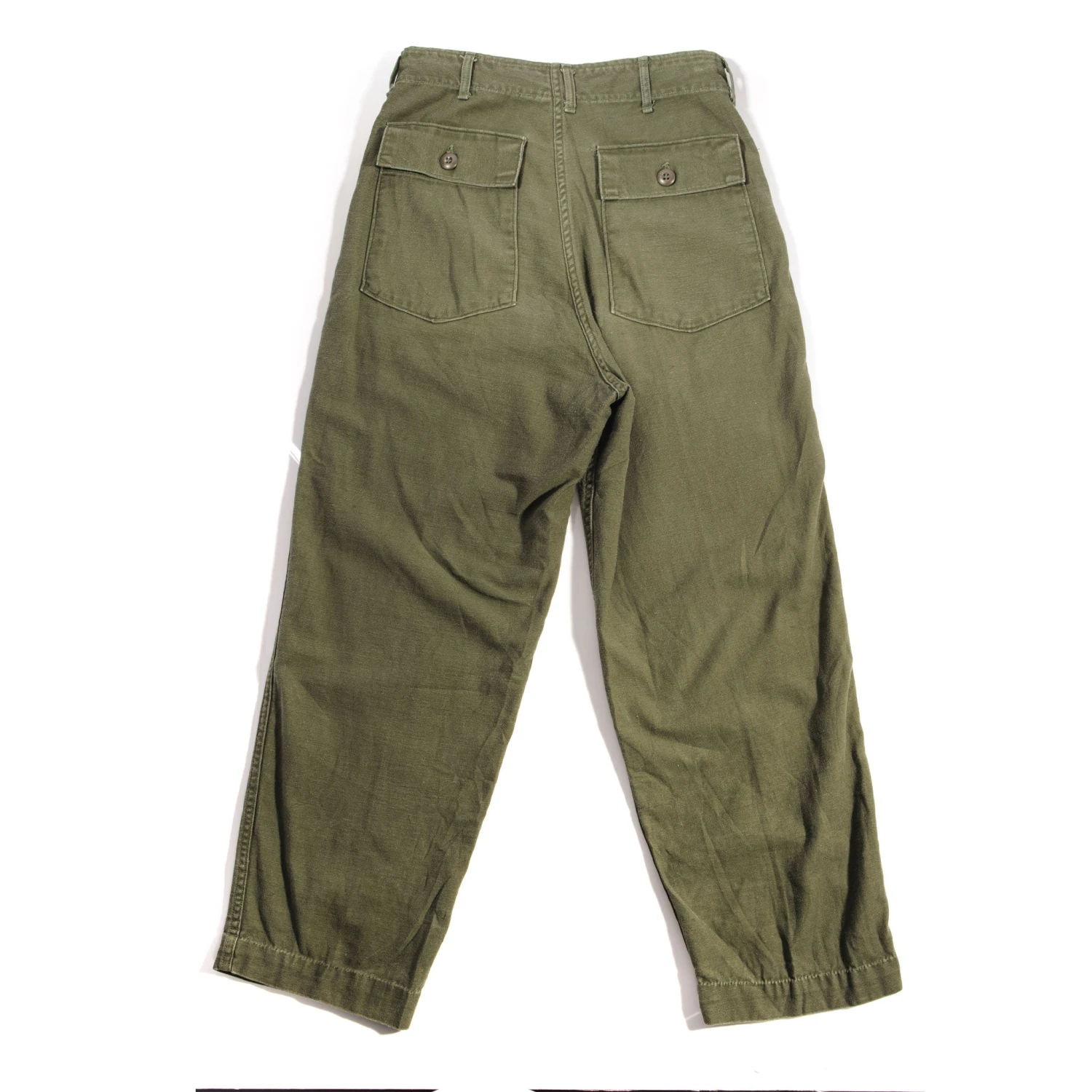 VINTAGE US ARMY UTILITY OG-107 SATEEN TROUSERS PANTS 1976 SIZE 29X26(Vietnam War Field Trousers Pants Utility Sateen 1976 Cotton 29x26) 2 VINTAGE US ARMY UTILITY OG-107 SATEEN TROUSERS PANTS 1976 SIZE 29X26(Vietnam War Field Trousers Pants Utility Sateen 1976 Cotton 29x26) - Image 2