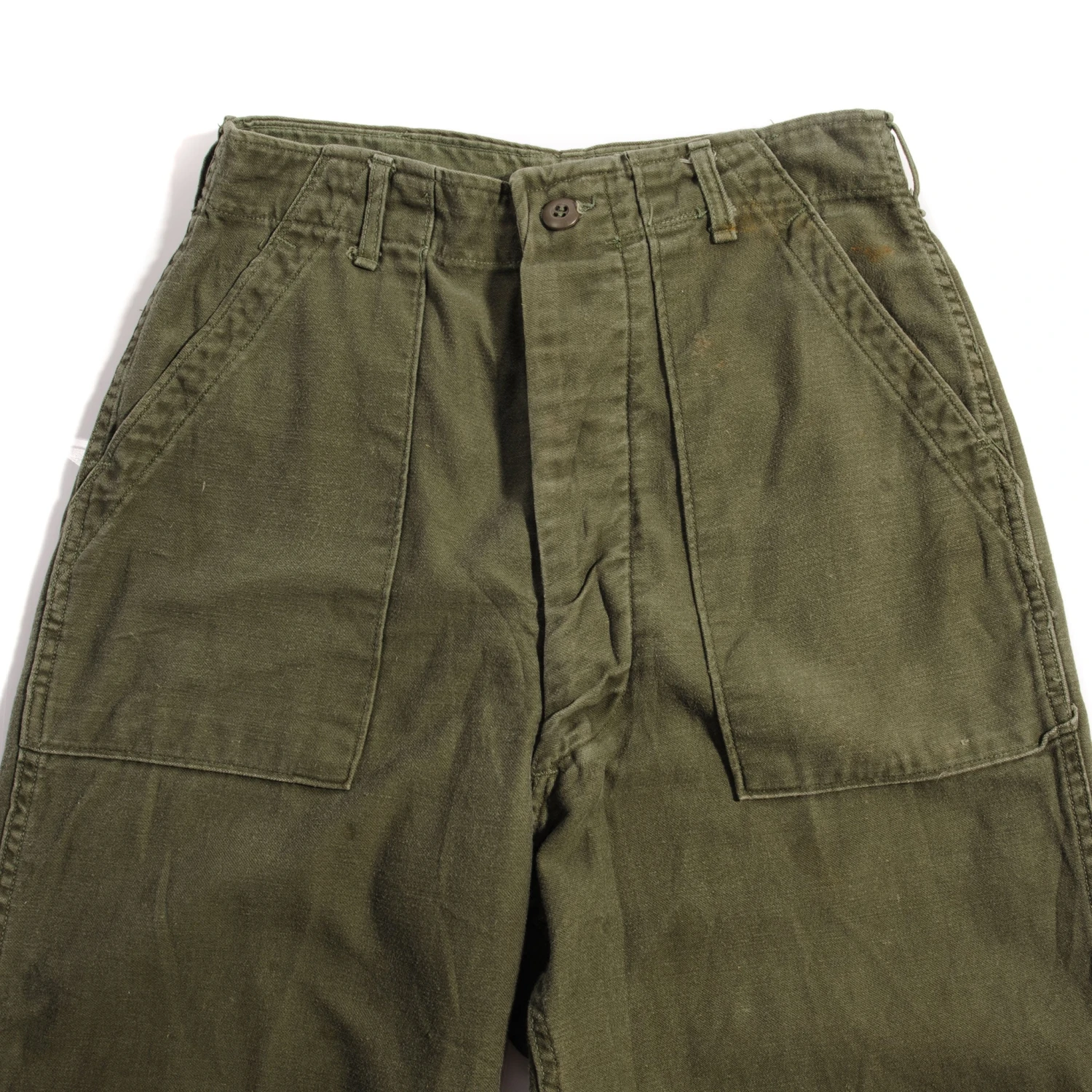 VINTAGE US ARMY UTILITY OG-107 SATEEN TROUSERS PANTS 1976 SIZE 29X26(Vietnam War Field Trousers Pants Utility Sateen 1976 Cotton 29x26) 5 VINTAGE US ARMY UTILITY OG-107 SATEEN TROUSERS PANTS 1976 SIZE 29X26(Vietnam War Field Trousers Pants Utility Sateen 1976 Cotton 29x26) - Image 5