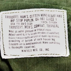 VINTAGE US ARMY FIELD TROUSERS PANTS RIP STOP POPLIN 1969 VIETNAM WAR SIZE 30X32 SMALL LONG(Vietnam War Field Trousers Pants Rip Stop Polin Class 1 1969 Cotton 30x32 Small Long 2) -Rare Gear USA Shop ARMYS0253A