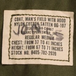 VINTAGE US ARMY M-1965 M65 FIELD JACKET 1968 SIZE MEDIUM REGULAR DEADSTOCK(Us Army M 1965 M65 Field Jacket 1968 Size Medium Regular Deadstock) -Rare Gear USA Shop ARMYS0254TAG02