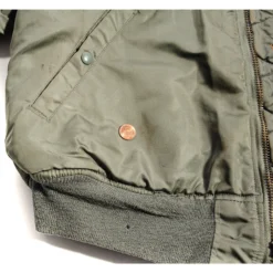 USAF US AIR FORCE FLIGHT JACKET MA-1 MA1 80'S SIZE LARGE(Usaf Flight Jacket Ma 1 Ma1 80s Size Large Xlarge) -Rare Gear USA Shop ARMYWJ0006HOLESTAINLOWERFRONT