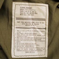 VINTAGE US ARMY M-1965 M65 FIELD JACKET SIZE XL REGULAR WITH LINER(Us Army M 1965 M65 Field Jacket Size Xl Regular With Liner) 15 VINTAGE US ARMY M-1965 M65 FIELD JACKET SIZE XL REGULAR WITH LINER(Us Army M 1965 M65 Field Jacket Size Xl Regular With Liner) -Rare Gear USA Shop ARMYWJ0013TAG01