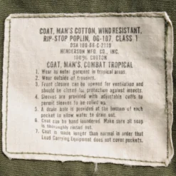 VINTAGE US ARMY TROPICAL COMBAT JACKET 4TH PATTERN 1966 VIETNAM WAR SIZE LARGE LONG WITH PATCHES(Vintage Us Army Tropical Combat Jacket 4th Pattern 1966 Vietnam War Size Large Long With Patches) -Rare Gear USA Shop ARMYWJ0027TAG02