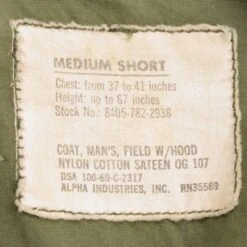 VINTAGE US ARMY M-1965 M65 FIELD JACKET 1969 VIETNAM WAR WITH PATCHES SIZE MEDIUM SHORT(Vintage Us Army M 1965 M65 Field Jacket 1969 Vietnam War With Patches Size Medium Short) 14 VINTAGE US ARMY M-1965 M65 FIELD JACKET 1969 VIETNAM WAR WITH PATCHES SIZE MEDIUM SHORT(Vintage Us Army M 1965 M65 Field Jacket 1969 Vietnam War With Patches Size Medium Short) -Rare Gear USA Shop ARMYWJ0034TAG02