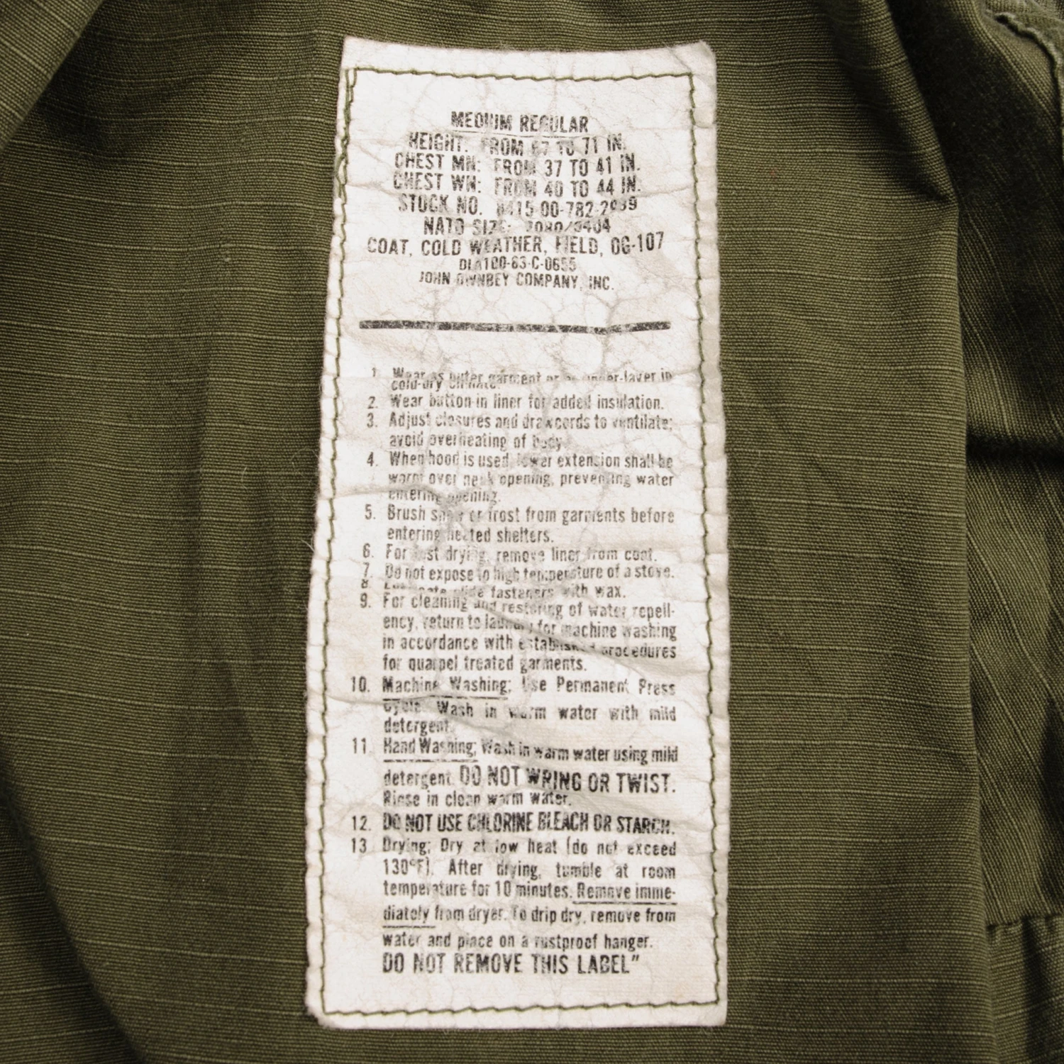 VINTAGE US ARMY M-65 M65 FIELD JACKET 1983 SIZE MEDIUM REGULAR(Vintage Us Army M 65 M65 Field Jacket 1983 Size Medium Regular) 4 VINTAGE US ARMY M-65 M65 FIELD JACKET 1983 SIZE MEDIUM REGULAR(Vintage Us Army M 65 M65 Field Jacket 1983 Size Medium Regular) - Image 4