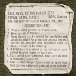 VINTAGE US ARMY TROPICAL COMBAT JACKET 5TH PATTERN 1969 VIETNAM WAR SIZE MEDIUM REGULAR(Vintage Us Army Tropical Combat Jacket 5th Pattern 1969 Vietnam War Size Medium Regular) -Rare Gear USA Shop ARMYWJ0039TAG02
