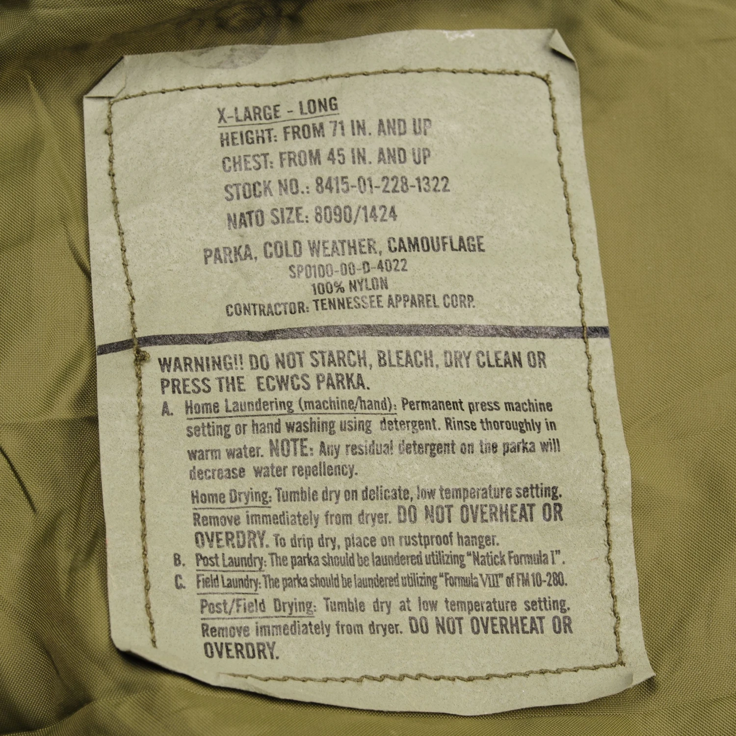 VINTAGE US ARMY ECWCS PARKA 2000 SIZE XL LONG GORE-TEX(Vintage Us Army Ecwcs Parka 2000 Size Xl Gore Tex) 5 VINTAGE US ARMY ECWCS PARKA 2000 SIZE XL LONG GORE-TEX(Vintage Us Army Ecwcs Parka 2000 Size Xl Gore Tex) - Image 5