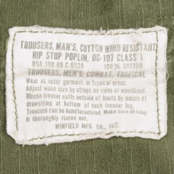 VINTAGE US ARMY TROPICAL COMBAT TROUSERS 6TH PATTERN 1969 VIETNAM WAR SIZE MEDIUM SHORT(Us Army Tropical Combat Trousers 6th Pattern 1969 Vietnam War Size Medium Short) -Rare Gear USA Shop ARMYWPANTS0006TAG01