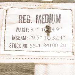 VINTAGE US ARMY FIELD TROUSERS PANTS M-1951 M51 1950'S SIZE MEDIUM REGULAR DEADSTOCK(Vintage Us Army Field Trousers Pants M 1951 M51 1950s Size Medium Regular Deadstock) -Rare Gear USA Shop ARMYWPANTS0010TAG02