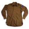 VINTAGE US ARMY M-37 M37 WOOL SHIRT 1942 WW2 SHAEF PATCH SIZE 15 1/2 X 33(Us Army Wool Shirt 1942 Ww2 Shaef Patch Size 15 1 2 X 33)