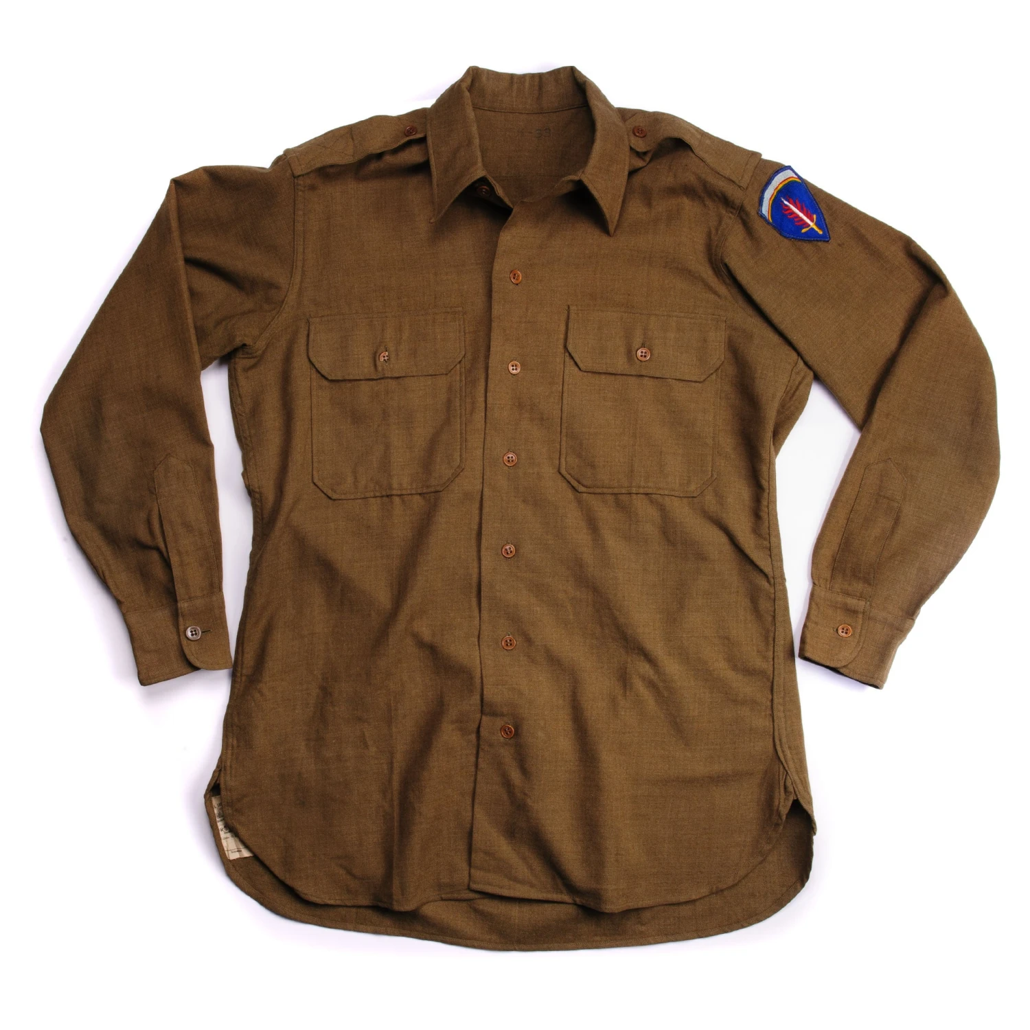 VINTAGE US ARMY M-37 M37 WOOL SHIRT 1942 WW2 SHAEF PATCH SIZE 15 1/2 X 33(Us Army Wool Shirt 1942 Ww2 Shaef Patch Size 15 1 2 X 33) 1 VINTAGE US ARMY M-37 M37 WOOL SHIRT 1942 WW2 SHAEF PATCH SIZE 15 1/2 X 33(Us Army Wool Shirt 1942 Ww2 Shaef Patch Size 15 1 2 X 33)