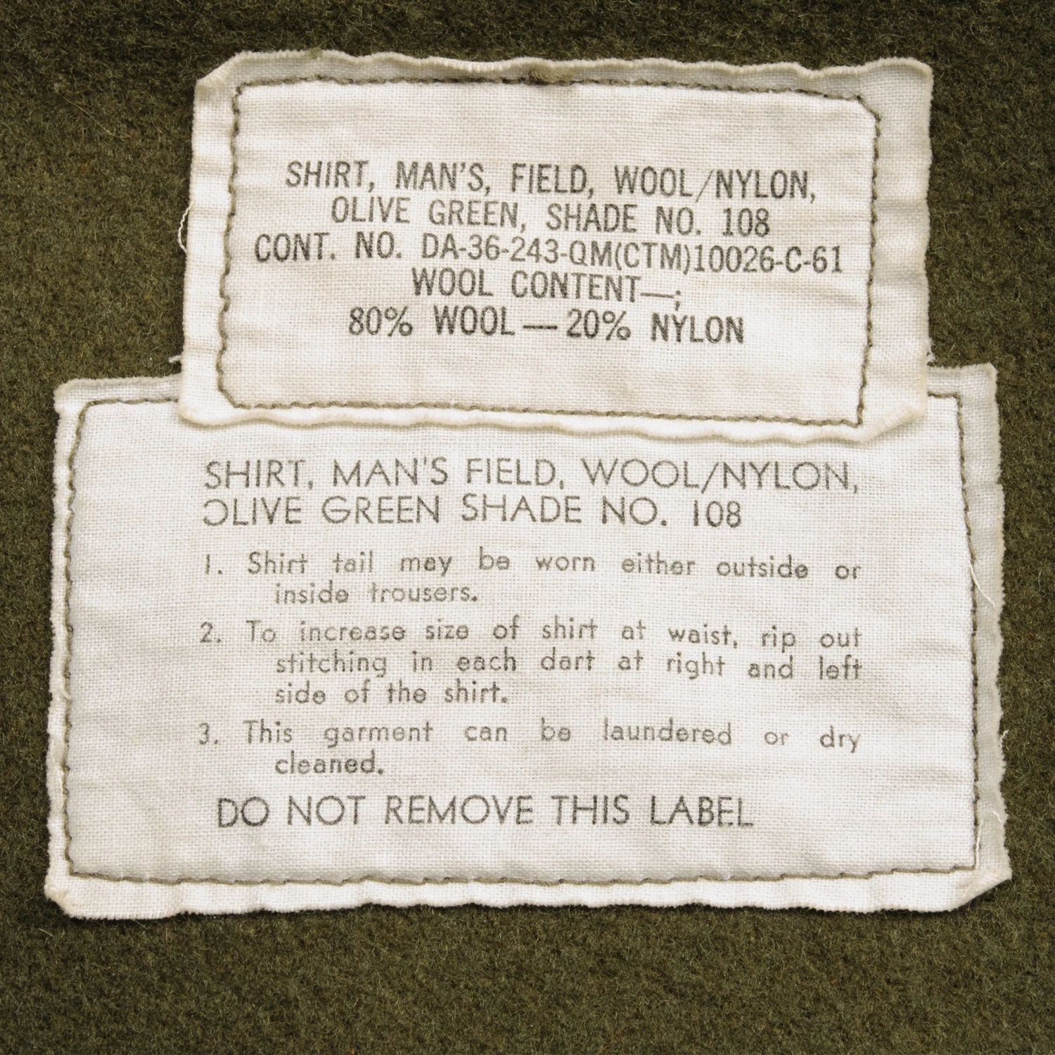 VINTAGE US ARMY WOOL SHIRT 1961 COLD WAR SIZE SMALL WITH PATCHES(Vintage Us Army Wool Shirt 1961 Cold War Size Small With Patches) 4 VINTAGE US ARMY WOOL SHIRT 1961 COLD WAR SIZE SMALL WITH PATCHES(Vintage Us Army Wool Shirt 1961 Cold War Size Small With Patches) - Image 4