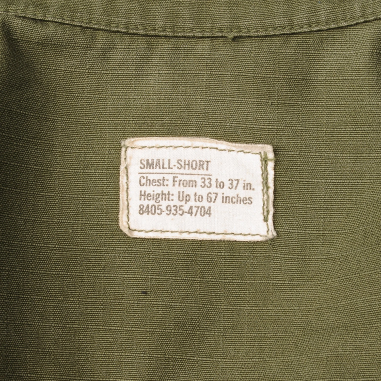 VINTAGE US ARMY TROPICAL COMBAT JACKET 5TH PATTERN 1969 VIETNAM WAR SIZE SMALL SHORT WITH PATCHES(Vintage Us Army Tropical Combat Jacket 5th Pattern 1969 Vietnam War Size Small Short With Patch) 6 VINTAGE US ARMY TROPICAL COMBAT JACKET 5TH PATTERN 1969 VIETNAM WAR SIZE SMALL SHORT WITH PATCHES(Vintage Us Army Tropical Combat Jacket 5th Pattern 1969 Vietnam War Size Small Short With Patch) - Image 6