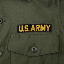 VINTAGE US ARMY 1970S VIETNAM WAR UTILITY SATEEN SHIRT P64 PATCH SIZE 15 1/2 X33(Vintage Us Army 1970s Vietnam War Utility Sateen Shirt P64 Patch Size 15 1 2 X33) -Rare Gear USA Shop DSC 0296