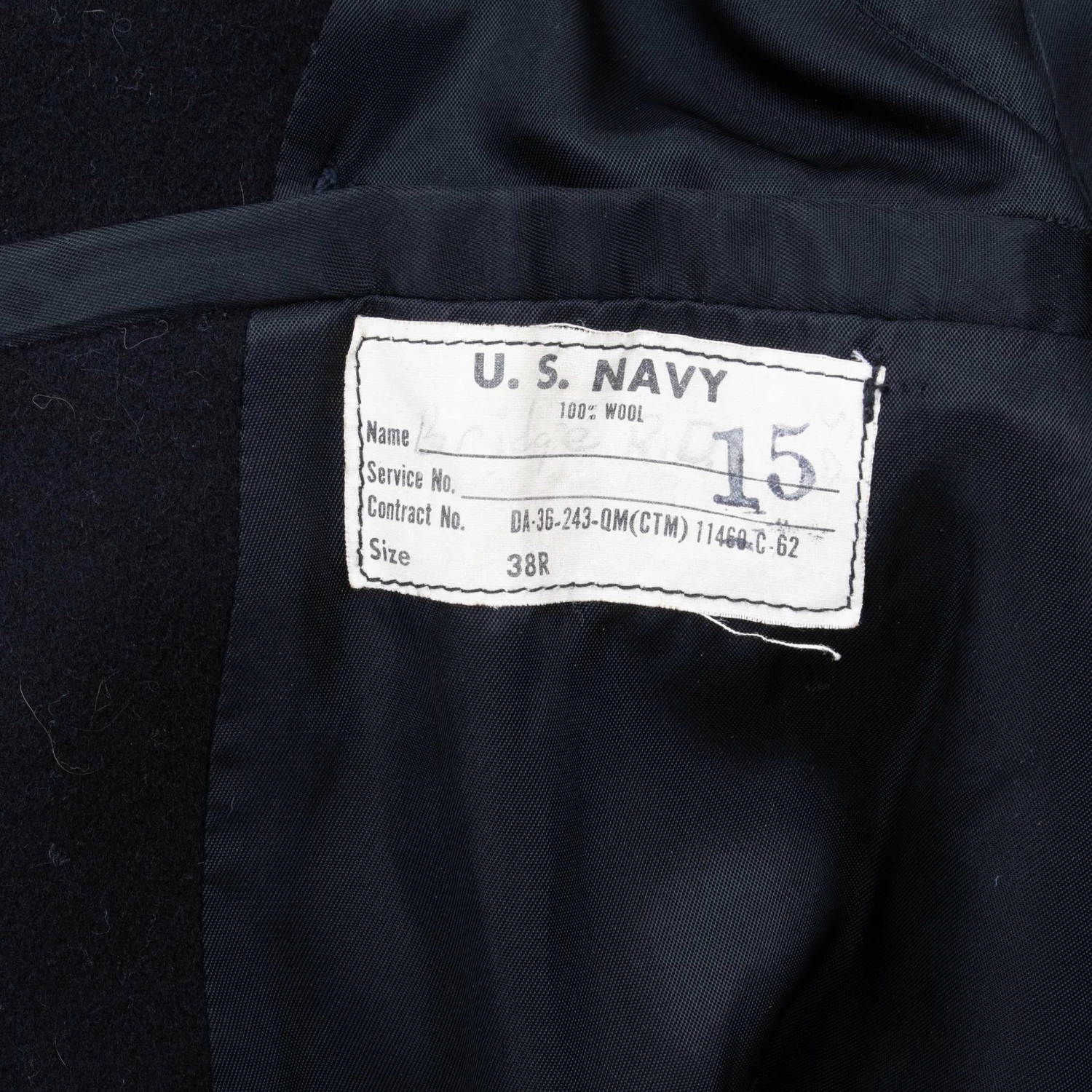 VINTAGE USN US NAVY PEACOAT 1962 VIETNAM WAR SIZE 38R(Vintage Usn Us Navy Peacoat 1962 Vietnam War Size 38r) 4 VINTAGE USN US NAVY PEACOAT 1962 VIETNAM WAR SIZE 38R(Vintage Usn Us Navy Peacoat 1962 Vietnam War Size 38r) - Image 4