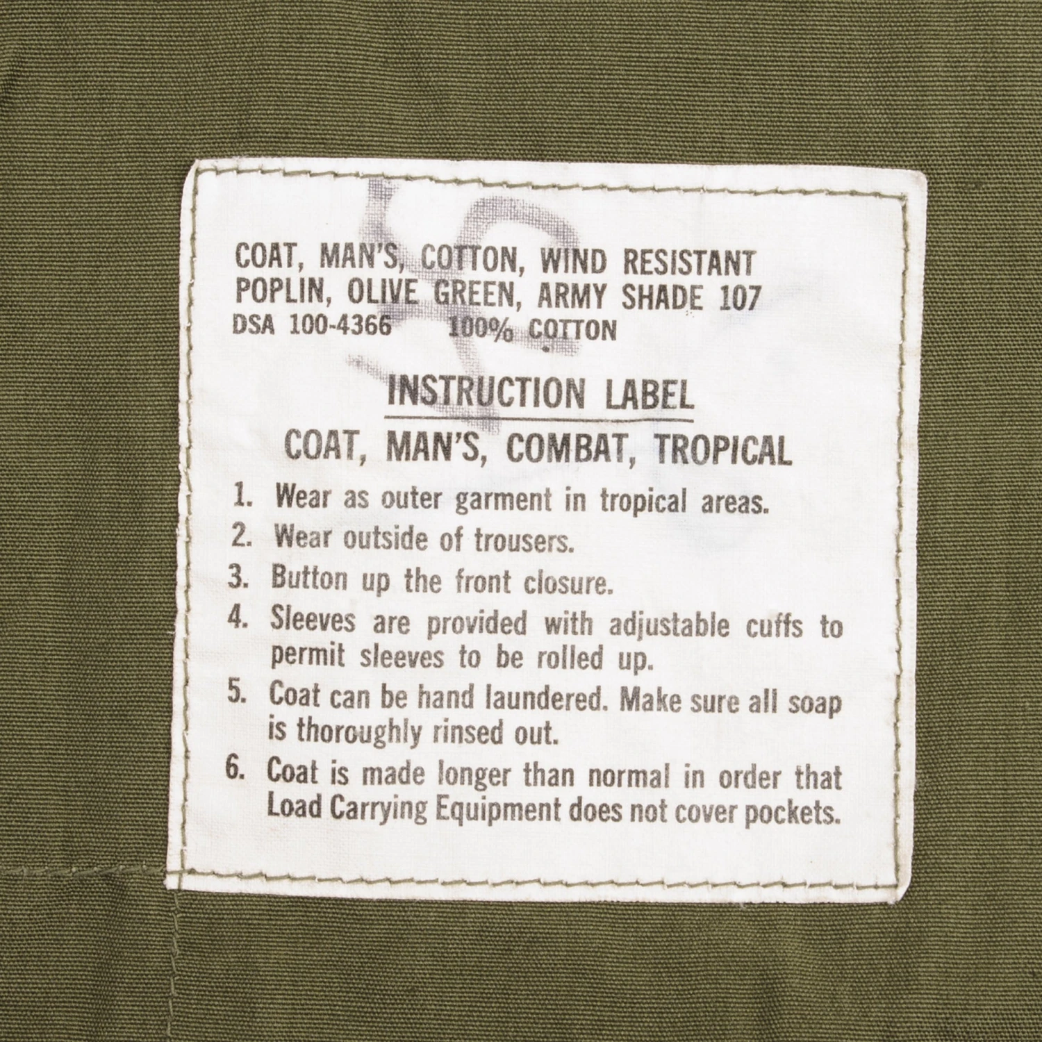 VINTAGE US ARMY TROPICAL COMBAT JACKET 1966 VIETNAM WAR MEDIUM LONG NOS NEW(Vintage Us Army Tropical Combat Jacket 1966 Vietnam War Medium Long Nos New Copy) 5 VINTAGE US ARMY TROPICAL COMBAT JACKET 1966 VIETNAM WAR MEDIUM LONG NOS NEW(Vintage Us Army Tropical Combat Jacket 1966 Vietnam War Medium Long Nos New Copy) - Image 5
