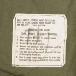 VINTAGE US ARMY TROPICAL COMBAT JACKET 1966 VIETNAM WAR MEDIUM LONG NOS NEW(Vintage Us Army Tropical Combat Jacket 1966 Vietnam War Medium Long Nos New 1) 10 VINTAGE US ARMY TROPICAL COMBAT JACKET 1966 VIETNAM WAR MEDIUM LONG NOS NEW(Vintage Us Army Tropical Combat Jacket 1966 Vietnam War Medium Long Nos New 1) -Rare Gear USA Shop DSC 0390