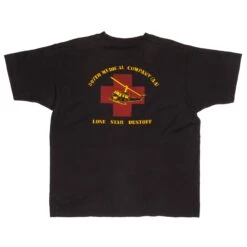 VINTAGE 507TH MEDICAL COMPANY LONE STAR DUSTOFF TEE SHIRT 1990S LARGE MADE USA(Vintage 507th Medical Company Lone Star Dostoff Tee Shirt 1990s Large Made Usa) -Rare Gear USA Shop DSC 0608
