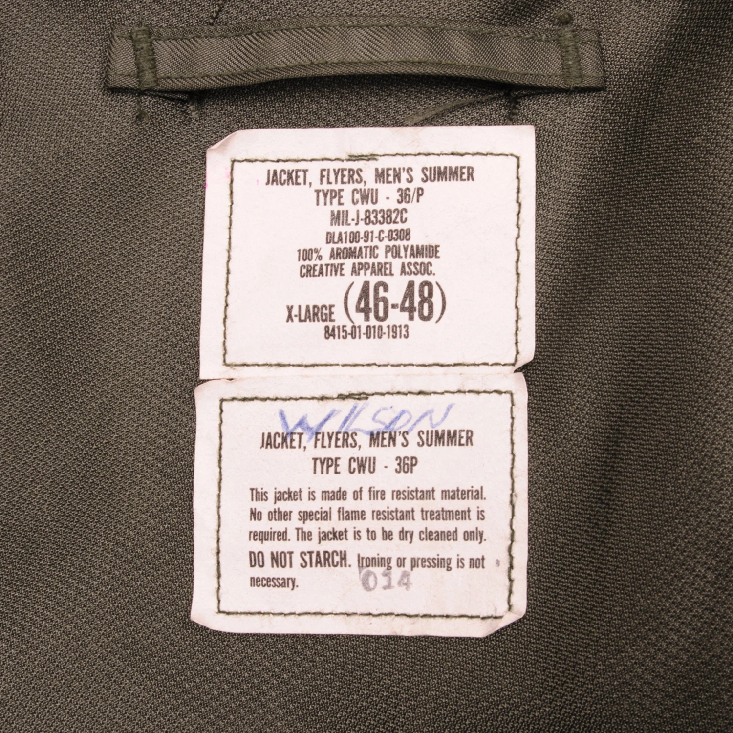 VINTAGE US AIR FORCE CWU 36/P 36P SUMMER FLIGHT JACKET 1991 SIZE XL(Vintage Us Air Force Cwu 36 P 36p Summer Flight Jacket 1991 Size Xl) 4 VINTAGE US AIR FORCE CWU 36/P 36P SUMMER FLIGHT JACKET 1991 SIZE XL(Vintage Us Air Force Cwu 36 P 36p Summer Flight Jacket 1991 Size Xl) - Image 4